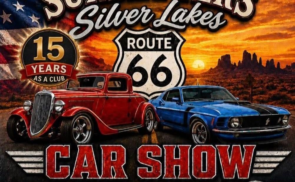 Sunsetters Silver Lakes Car Show partial flyer August 2026